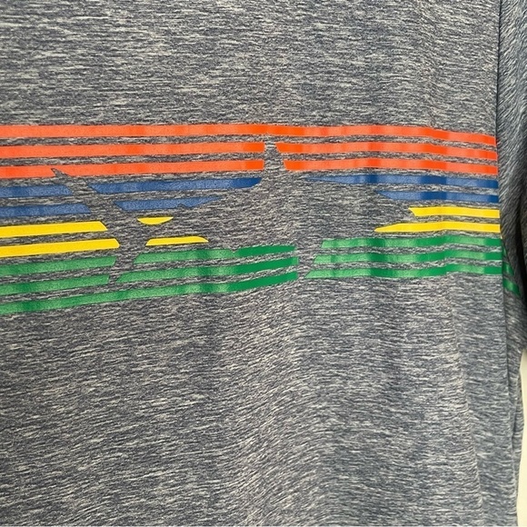 Hanna Andersson Rainbow Shark Boy's Tee in Heathered Blue 14-16 - Picture 5 of 9